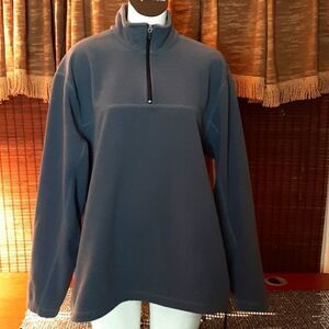 EDDIEBOWERS‎ Blue Fleece 1/4ZipUpJacket L